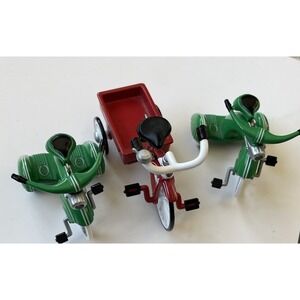 Three Hallmark Ornaments Tricycles‎
